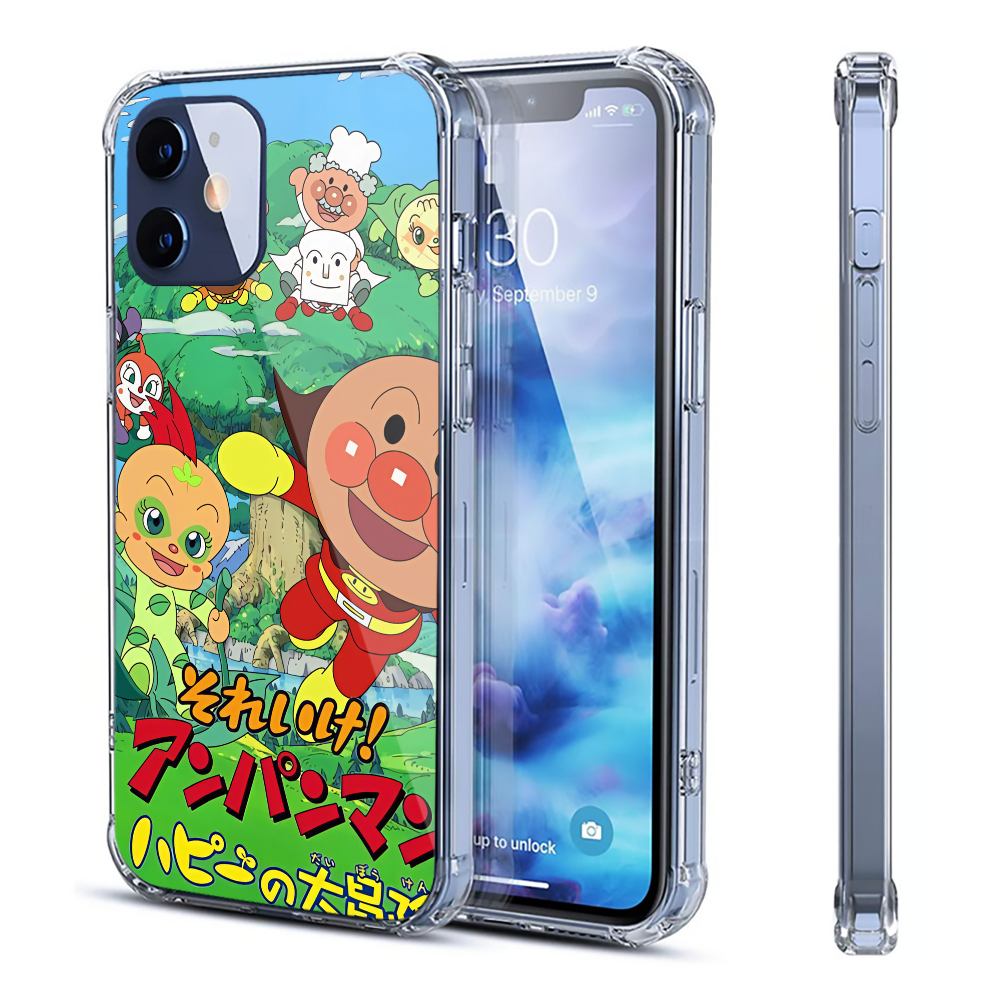 （画像用） アンパンマン Anpanman 【iPhone 12シリーズ対応】透明スマホケース（クリアソフトケース）